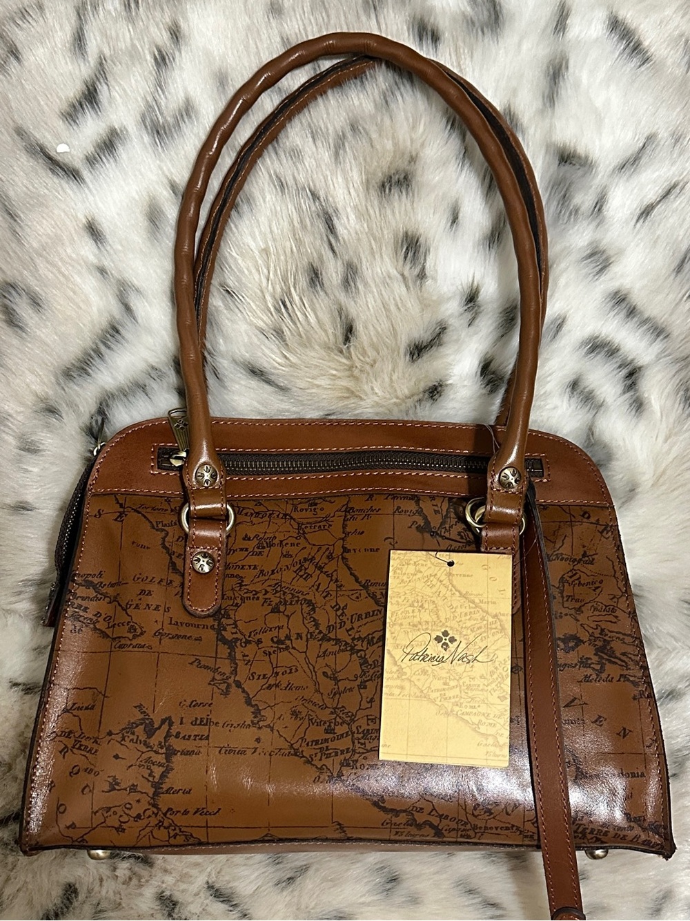 NWT Patricia Nash Calvi Leather Riot Rust Satchel